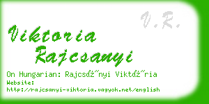 viktoria rajcsanyi business card